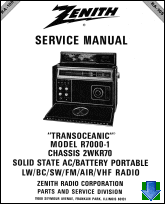 Zenith Transoceanic R7000-1 Service Manual
